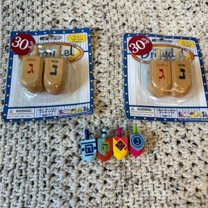 Colorful Dreidel Set